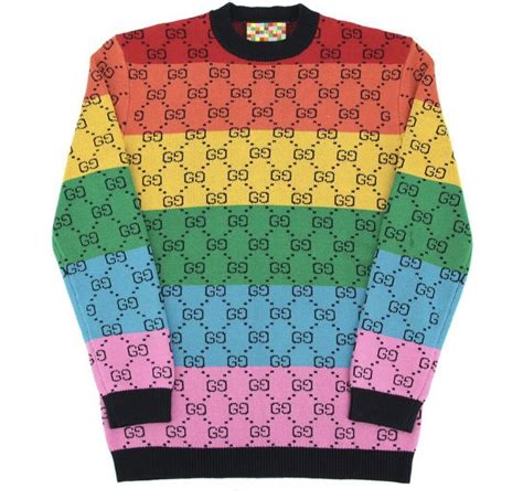 gucci sweater green rainbow alien